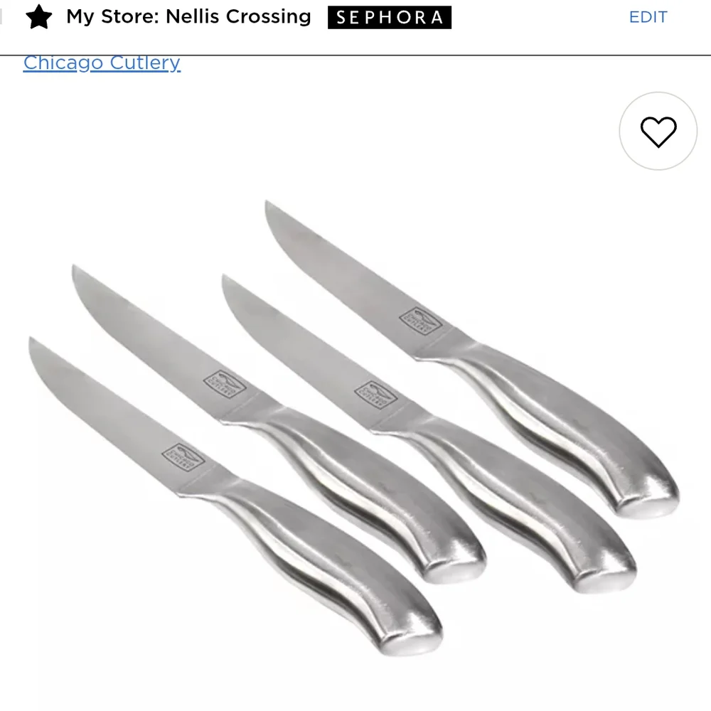 Chicago Cutlery Six-piece Stainless Steel Steak Knife Set Excel Cond * See Photo